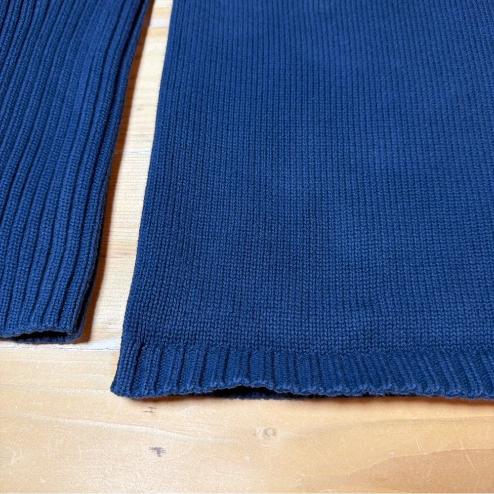 Royal Robbins Mens‎ Navy Blue 100% Cotton Ribbed Raglan Crew Neck Sweater Large